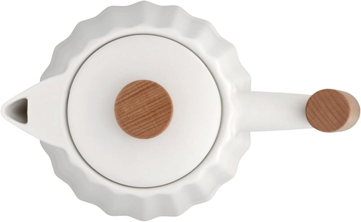 Concept Birdy RK0090 Keramik-Wasserkocher 1,5 L – Stilvoller Wasserkocher in Weiss mit Holzdetails |