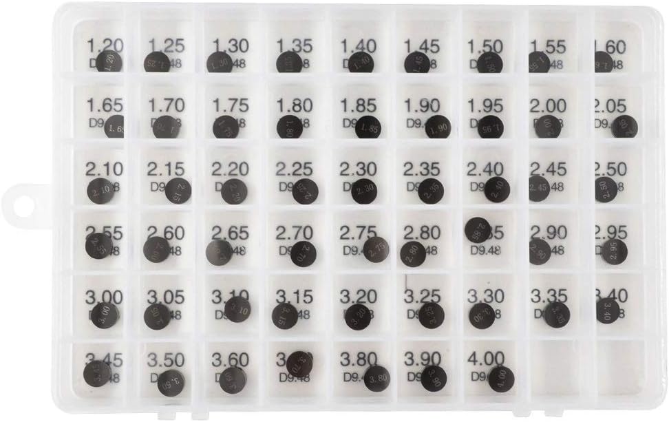 AHL 9.48mm 52pcs 1.20-4.00mm ventil shim ventile einstellen für DL1000 V-Strom 2002-2011 / DR-Z400 2