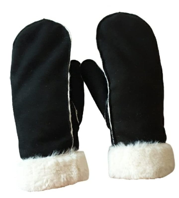 AXELENS Fäustlinge Winterhandschuhe Damen Schwarz, Schwarz