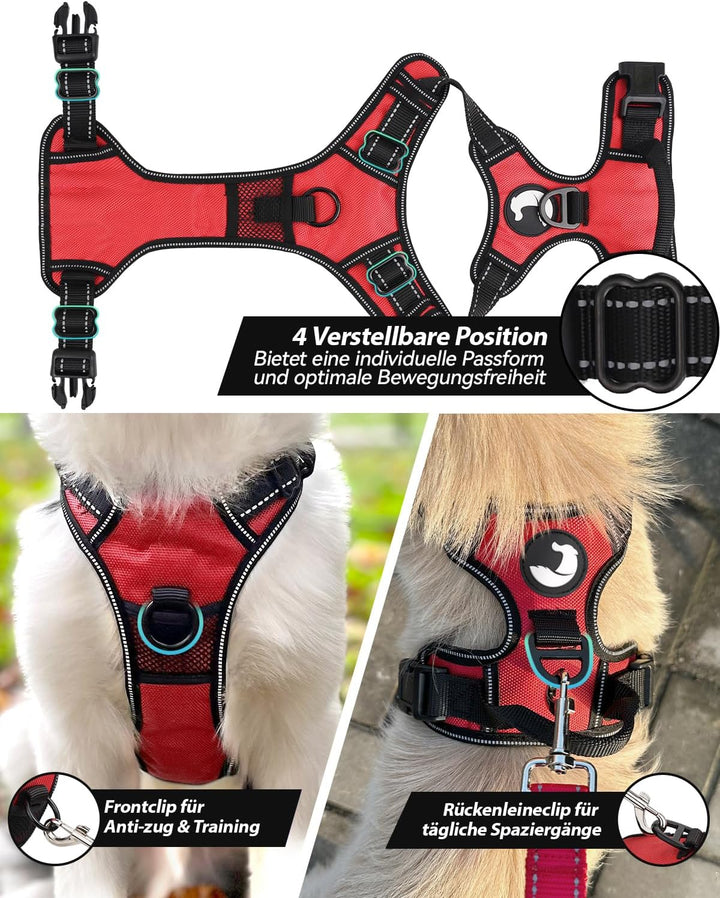 Joytale Hundegeschirr Grosse Hunde, reflektierendes Geschirr Hund, luftdurchlässige Anti Zug Hundege
