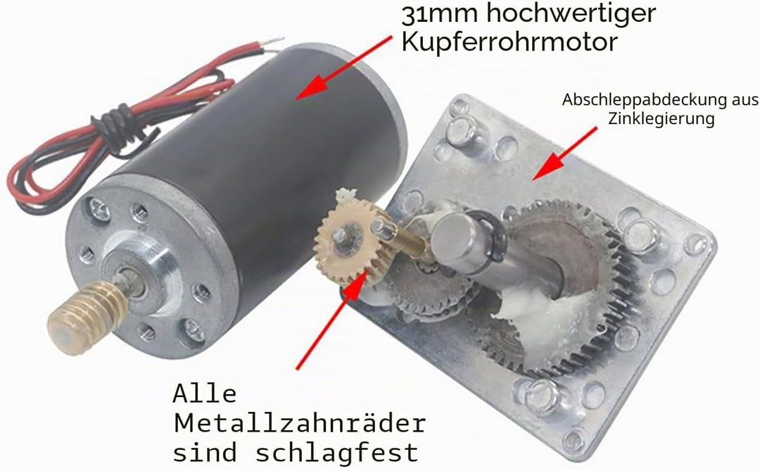 Fafeicy 12V 30RPM Schneckengetriebemotor, hohe Torsionsgeschwindigkeit - Reduzieren Sie die umschalt