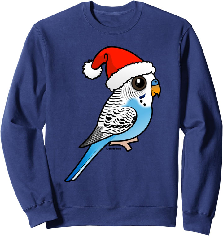 Cute Cartoon Budgie Wellensittich Weihnachtsmann Christmas Sweatshirt