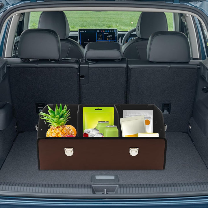 56L Kofferraum Organizer mit Deckel,Auto Kofferraumbox wasserdicht & verschleissfest Auto Kofferraum