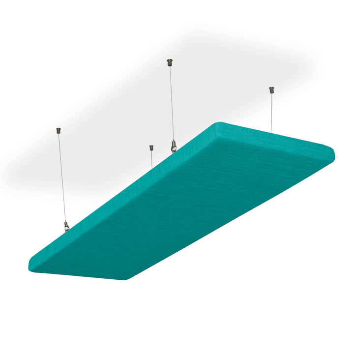 SILENT4® Schallabsorber Decke 114x33x5cm Akustikbild Akustikpaneele aus Akustikvlies, Seilmontage, m