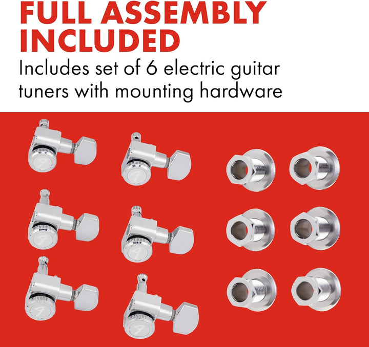 Fender Locking Stratocaster/Telecaster Mechaniken, verchromt chrome Rechte Hand Single, chrome Recht