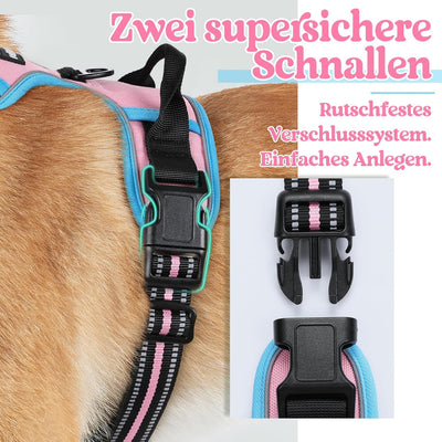 rabbitgoo Hundegeschirr Mittelgrosse Hunde Anti Zug Geschirr Hund mit Kontrolle No Pull Verstellbar