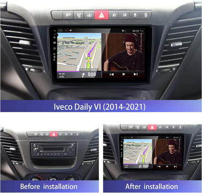 YUNTX [DAB-4G+64G] Android 12 Autoradio für FIAT Iveco Daily VI (2014-2021)-[Integriertes DAB+/CarPl