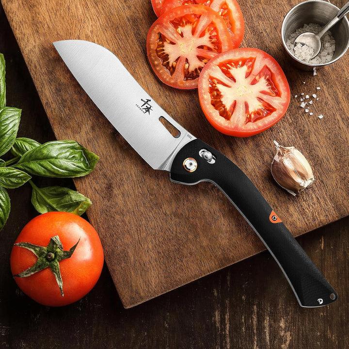SENBON 440 Sharp Falten Chef Messer G10 Griff Obst Messer Camping Outdoor Back Clip Tragbares Obst G