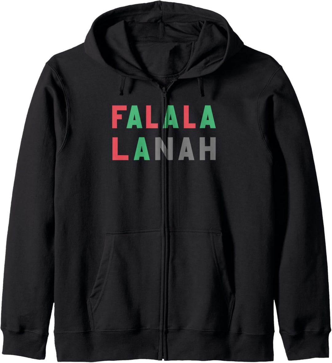 Trendy Christmas Falala La Nah Red Green Text Kapuzenjacke