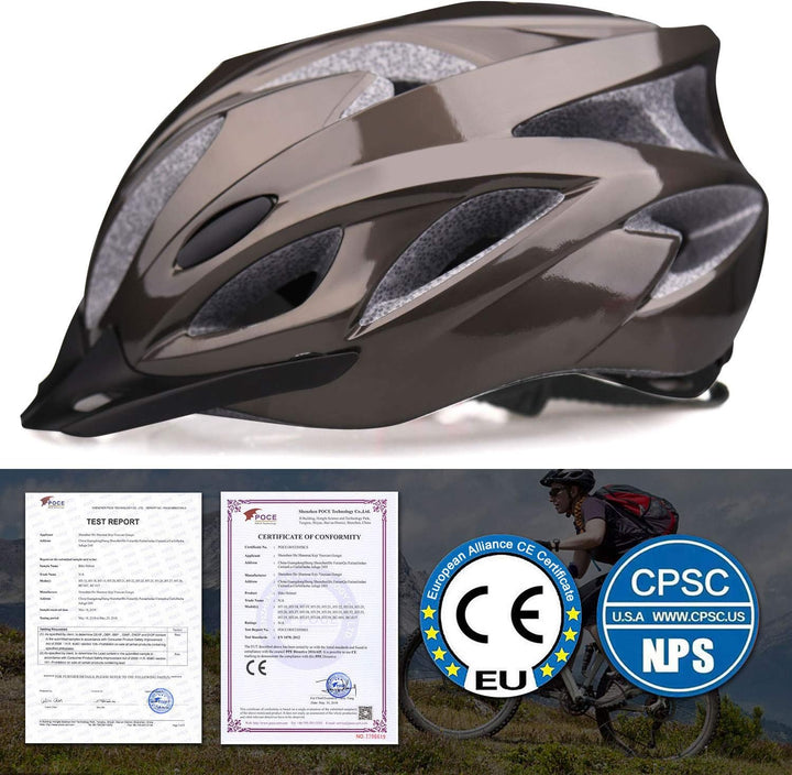 Shinmax Fahrradhelm,Fahrradhelm Herren Damen mit Visier Abnehmbarer EPS Körper+PC Schale MTB Mountai