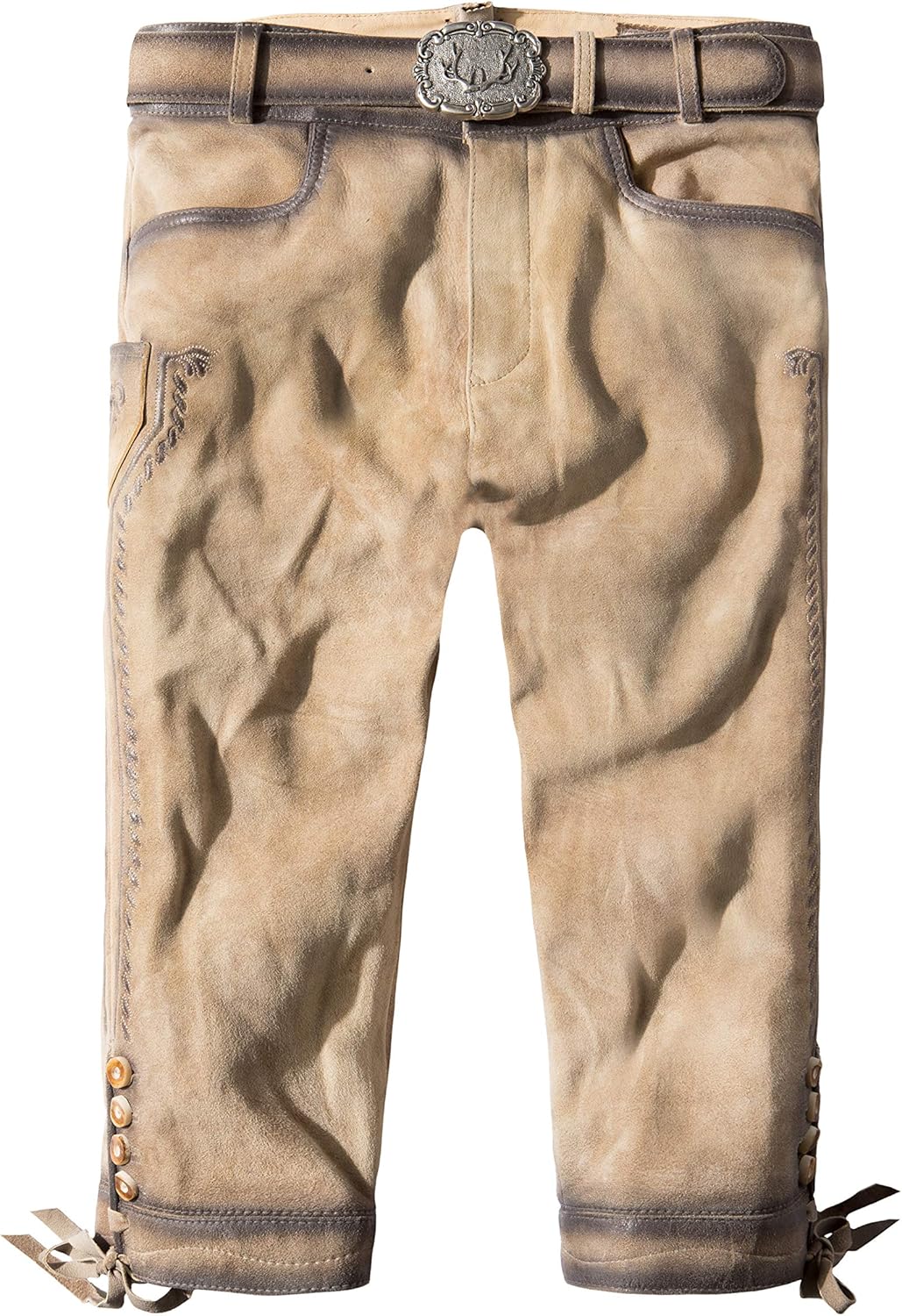 Stockerpoint Herren Lederhose Hose Siggi2, 44 Wood Gespeckt