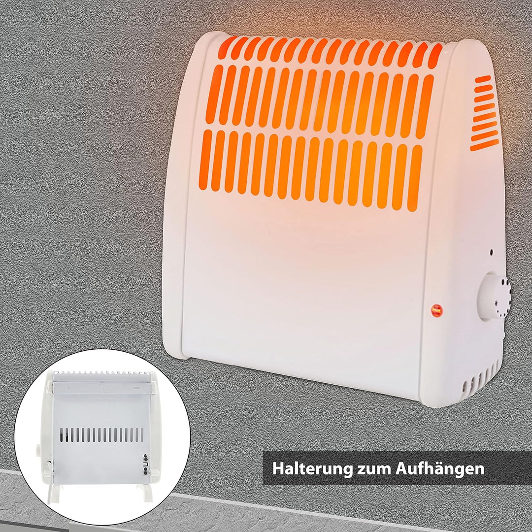 Elektroheizung energiesparend| Konvektor Heizung 400/450 Watt | Abschaltautomatik Frostwächter Überh