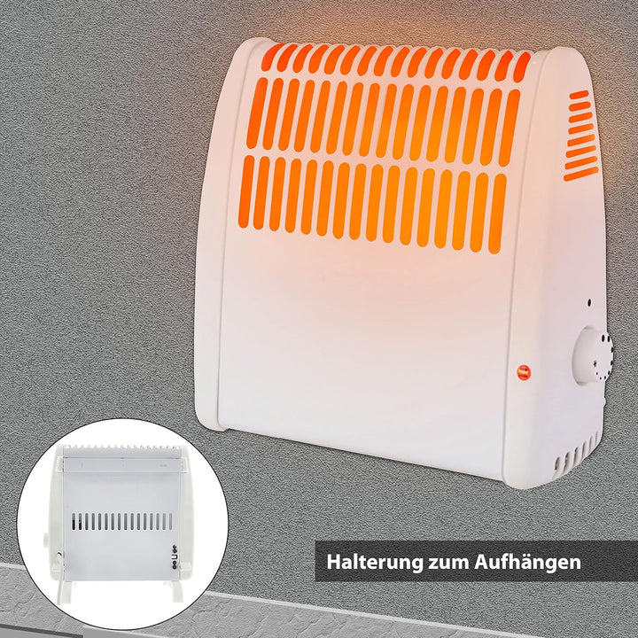 Elektroheizung energiesparend| Konvektor Heizung 400/450 Watt | Abschaltautomatik Frostwächter Überh