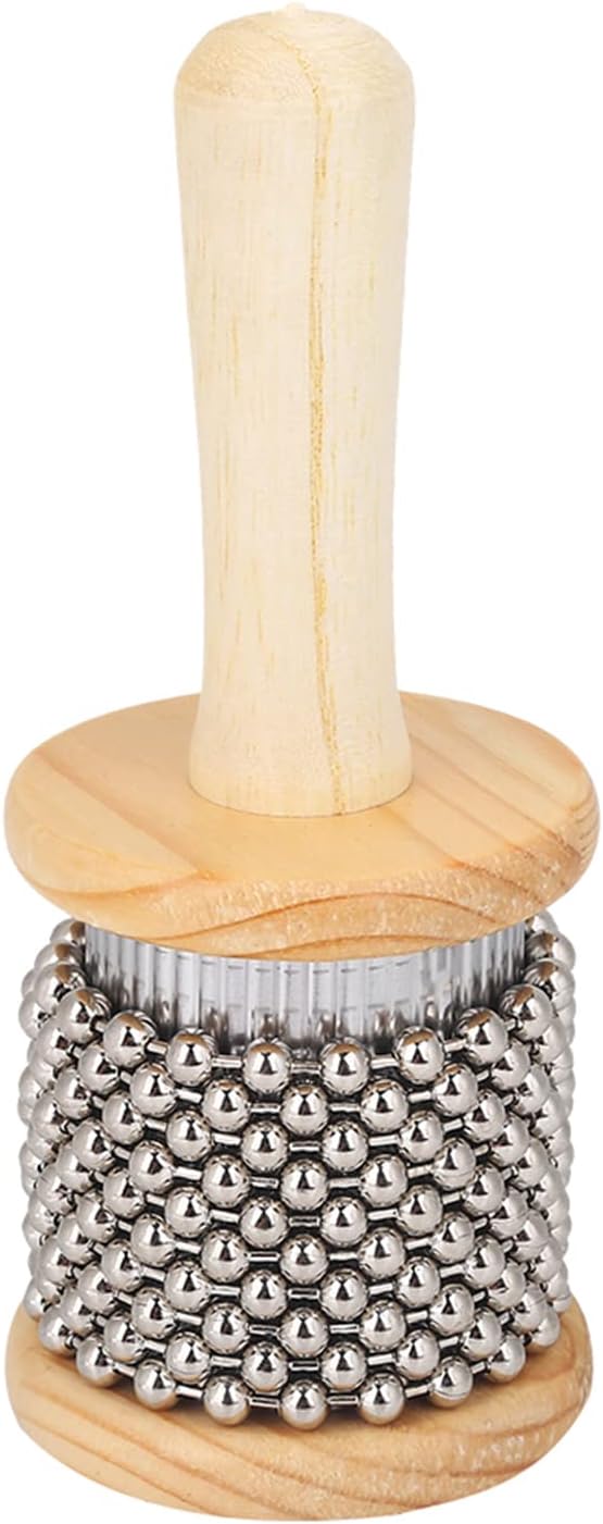 Hölzernes Cabasa Mini Cabasa Musikinstrument Hand Shaker Percussion Instrument mit Metallperlen