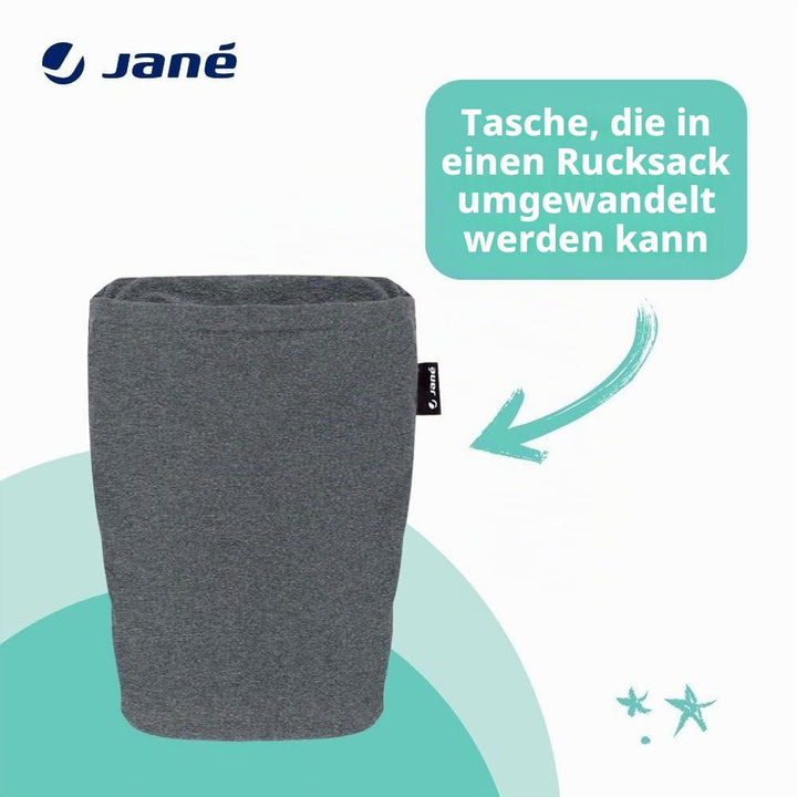 Jané Cocoon Elastisches Tragetuch, Ab Geburt bis 20 kg, 5 m, Känguru-Methode, Ergonomisch, Atmungsak