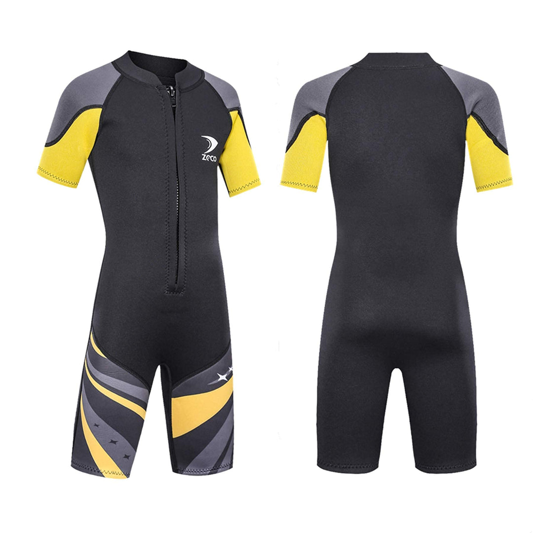 ZCCO Neoprenanzug Kinder, Kids Neoprenanzug 2.5mm Neopren Thermal Badeanzug, Neopren Front Zipper Ta
