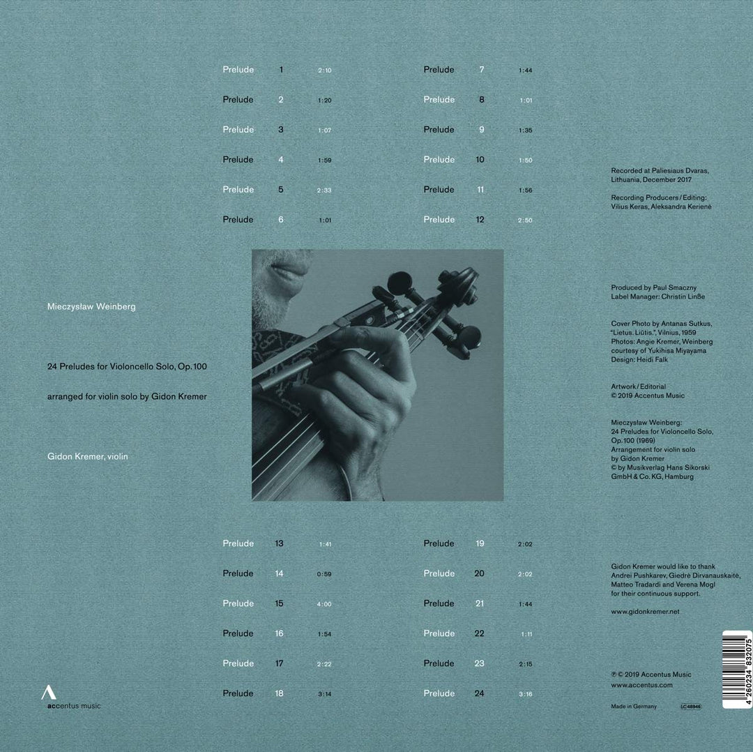 Weinberg: 24 Präludien für Cello solo, Op.100, Vinyl