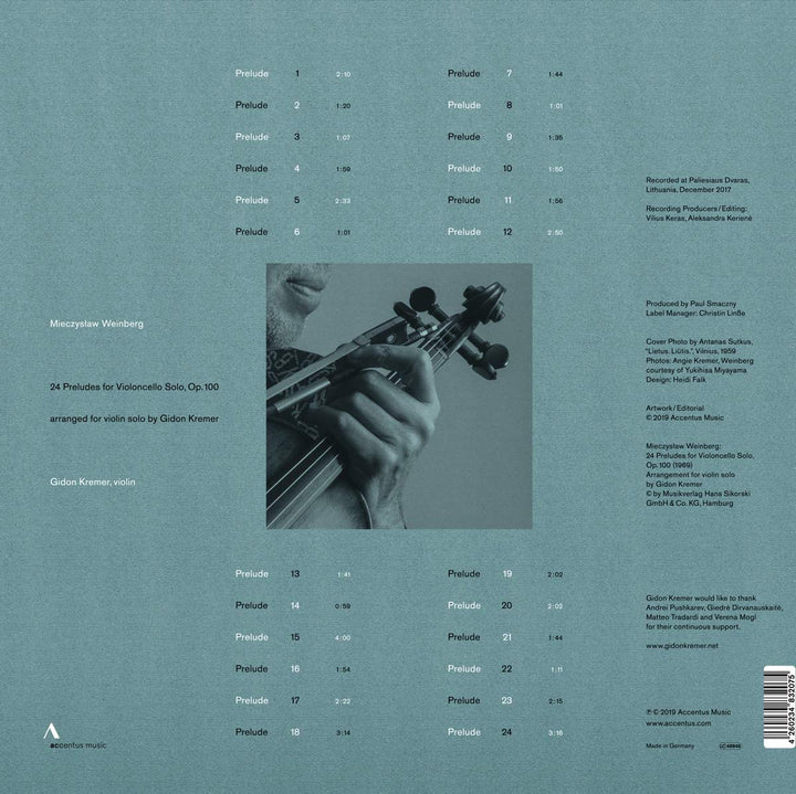 Weinberg: 24 Präludien für Cello solo, Op.100, Vinyl