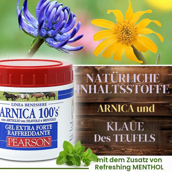 ARNICA 100'S - Arnika für Pferde, kühlendes Gel Extra Forte von Pearson [500ml]. Arnika Gel Forte, C