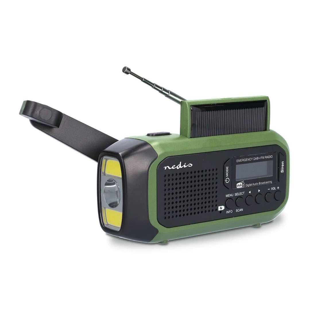 Notfallradio - Tragbare Ausführung - DAB+ / FM - Batteriebetrieben/Handkurbel/Solar Powered/Stromver