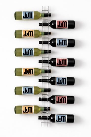 JUM Weinregal aus Acrylglas für 12 Flaschen - modernes und stylisches Wandregal, transparent, platzs