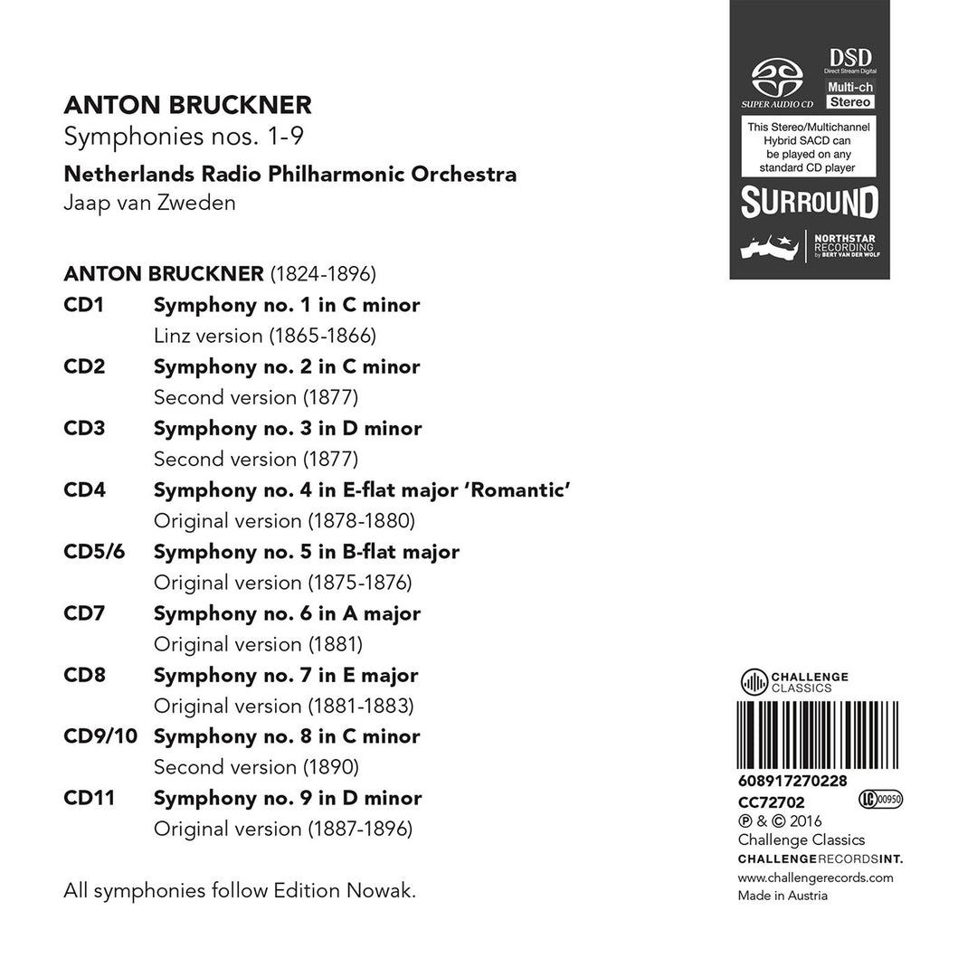 Sinfonien 1-9, Audio-CD