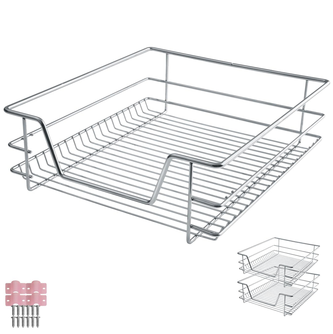 tectake® Teleskopschublade, ausziehbare Schublade, Teleskopregal nachrüsten, Schublade Unterschrank