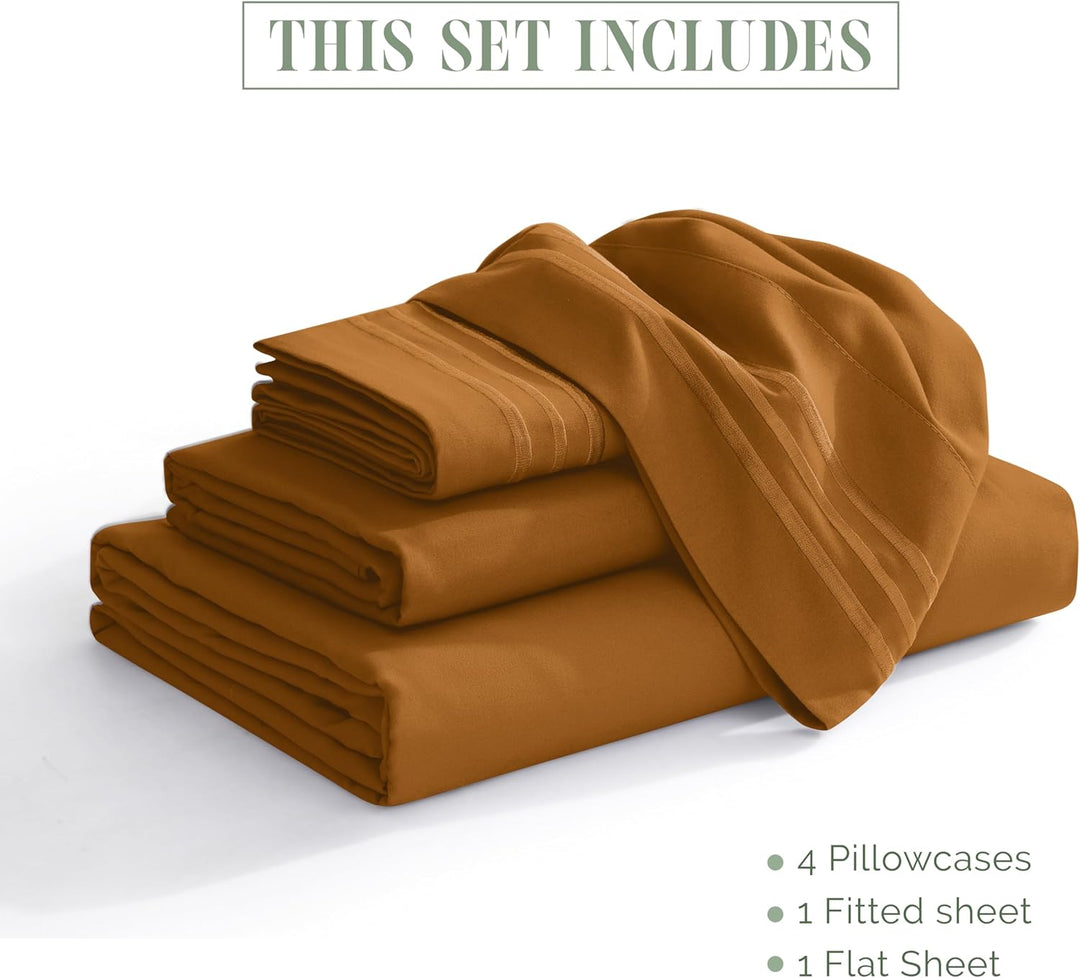 Elegant Comfort TM Luxuriöses Bettwäsche-Set, ägyptische Fadenzahl 1500, Bestickt, hochwertig, Hotel
