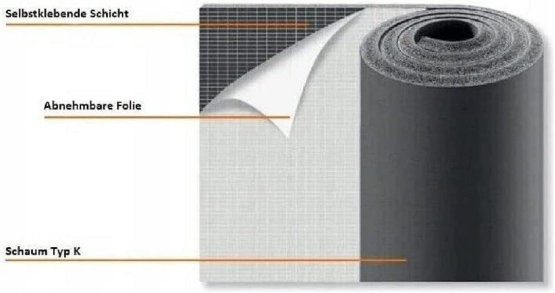 Kautschuk DÄMMATTE 25 x 50 cm Selbstklebend Schallschutz Platte Isolierung Motorhaube 3-50 mm (32 mm