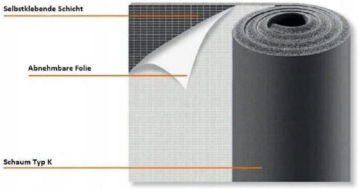 Kautschuk DÄMMATTE 25 x 50 cm Selbstklebend Schallschutz Platte Isolierung Motorhaube 3-50 mm (32 mm