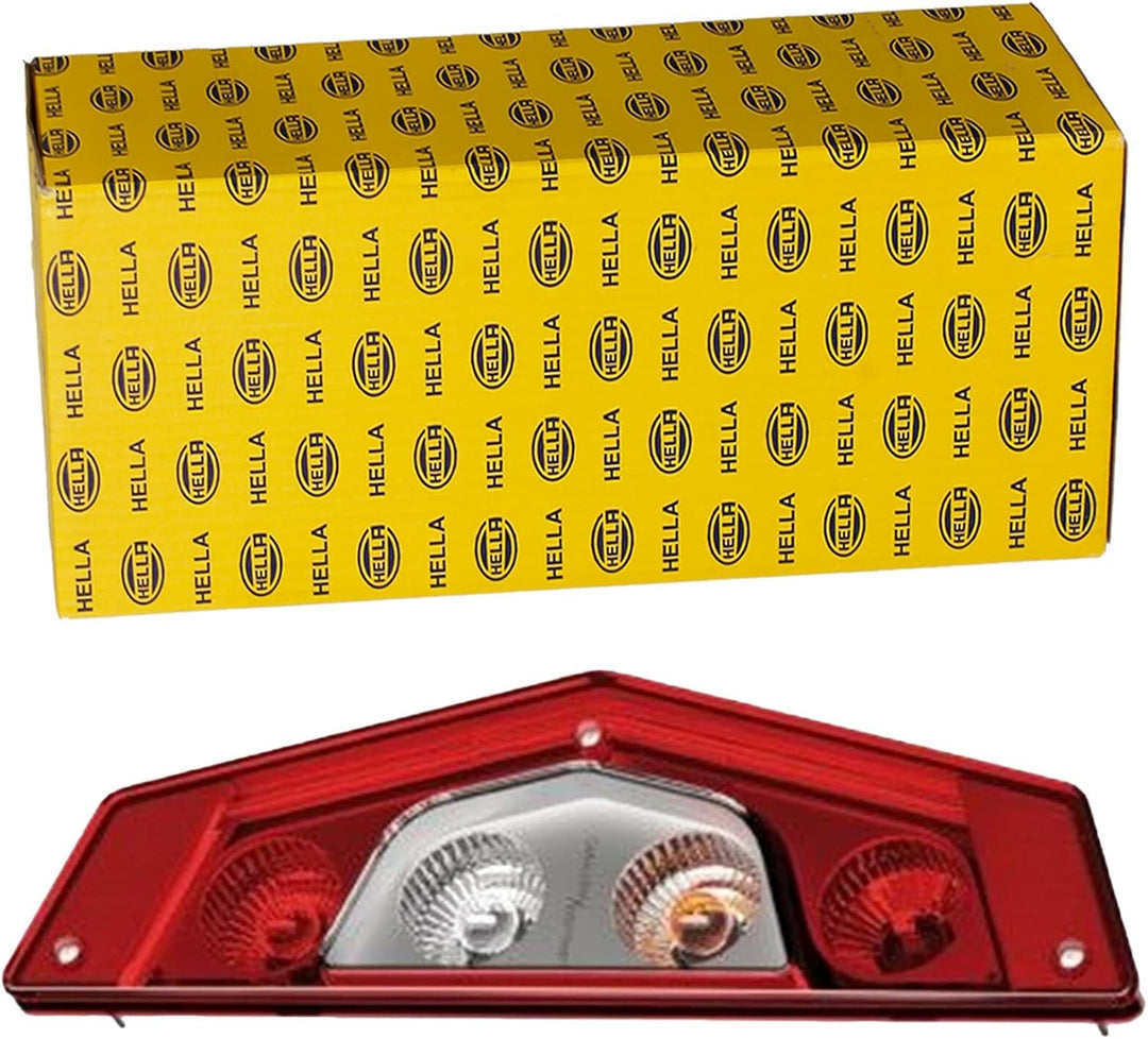 HELLA - Heckleuchte - Caraluna X - Glühlampe - 12V - Einbau/geschraubt - Lichtscheibenfarbe: rot/gla