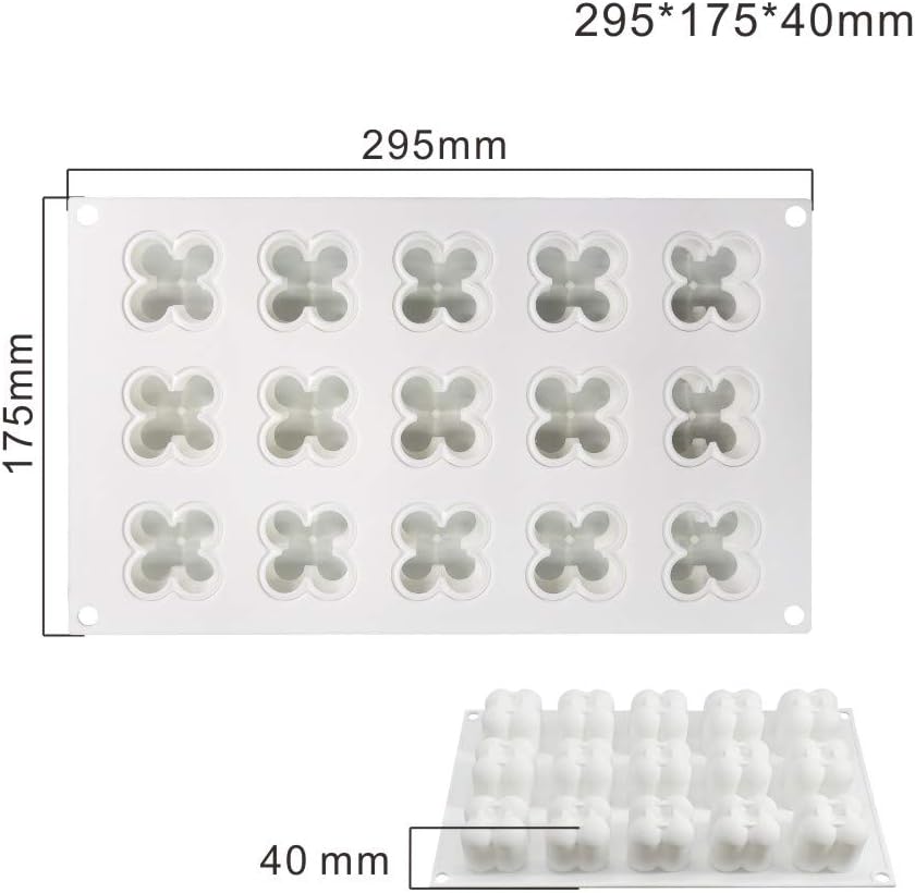 Uenmay Silikonform 3D 3D Kuchenform Handgemachtes Backgeschirr DIY Formen, 15 Löcher Kleine magische