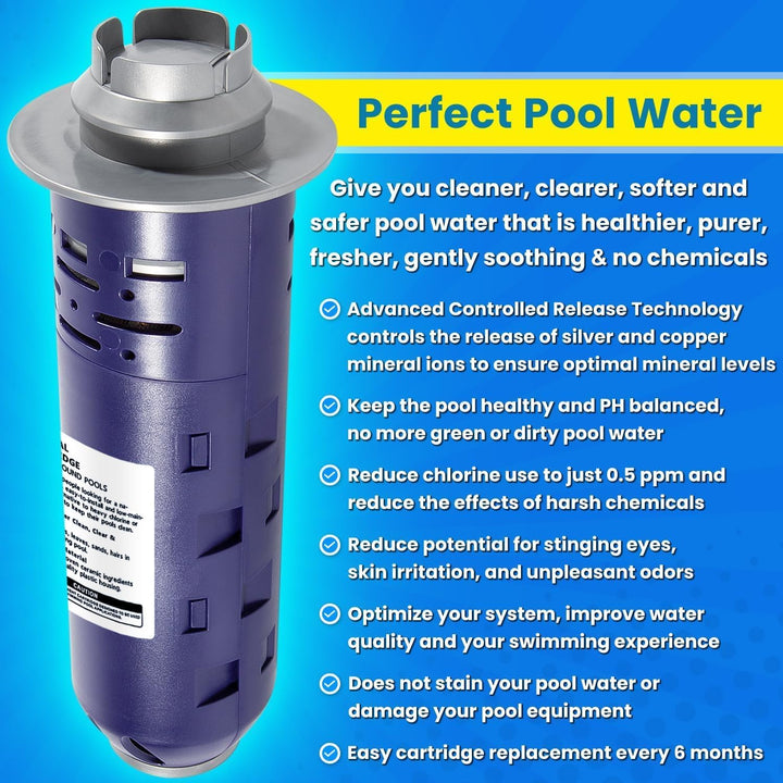 CTcar W28001 Mineralkartusche für Zodiac All DuoClear System 35 Gefässe Pool-Desinfektionsmittel, au