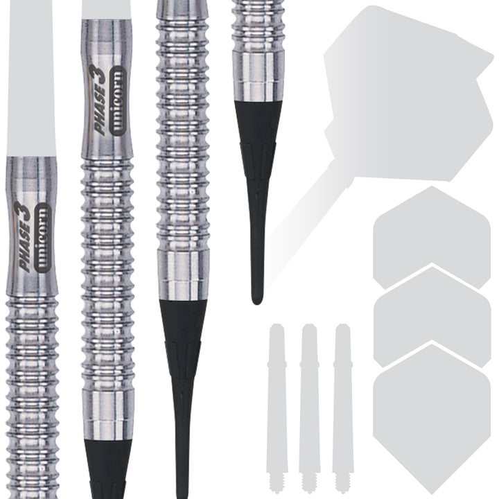 Unicorn Soft Tip Darts Barrels | Evolution World Champion Series Phase 1, 2, 3, 5 & 6 | Natural 90%,