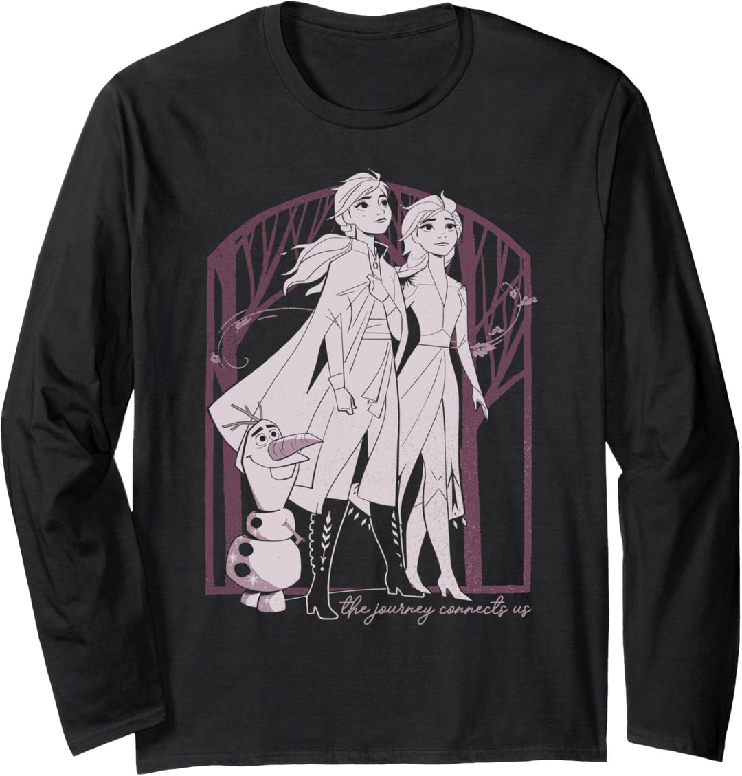 Disney Frozen 2 Anna Elsa & Olaf The Journey Connects Us Langarmshirt