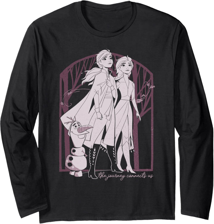 Disney Frozen 2 Anna Elsa & Olaf The Journey Connects Us Langarmshirt
