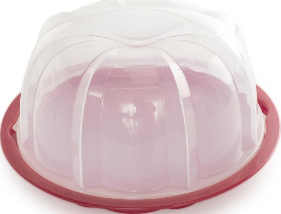 Nordic Ware Kuchencontainer, Kunststoff, Transparent, 33cm Gugelhupf durchscheinende Kuppel Kuchenha