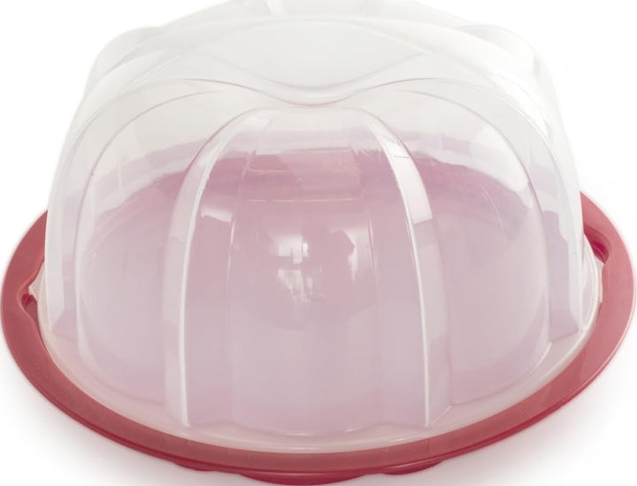 Nordic Ware Kuchencontainer, Kunststoff, Transparent, 33cm Gugelhupf durchscheinende Kuppel Kuchenha