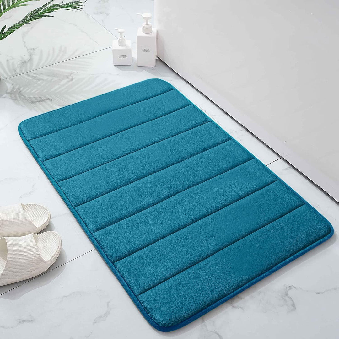 Homaxy Memory Foam Badezimmer Badteppich Saugfähige Rutschfester Badvorleger Waschbar Badematte - 43