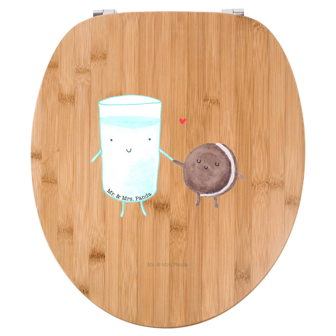 Mr. &amp; Mrs. Panda Motiv WC Sitz Milch &amp; Keks - Geschenk, Tiermotive, Toilette, Toilettendeckel, Klobr