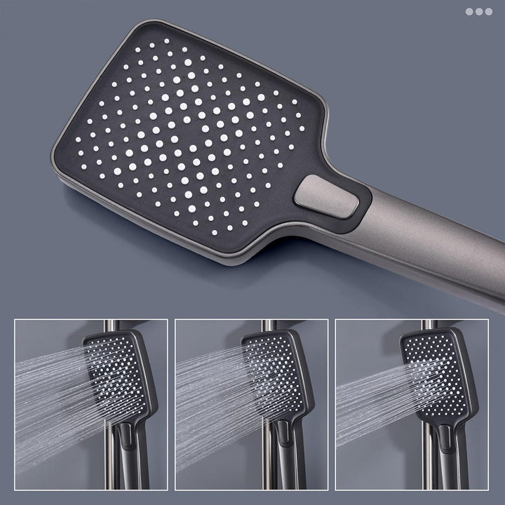 HOMELODY Duscharmatur Komplettset mit Glasablage - Regendusche mit Armatur und 30cm, Duscharmatur mi