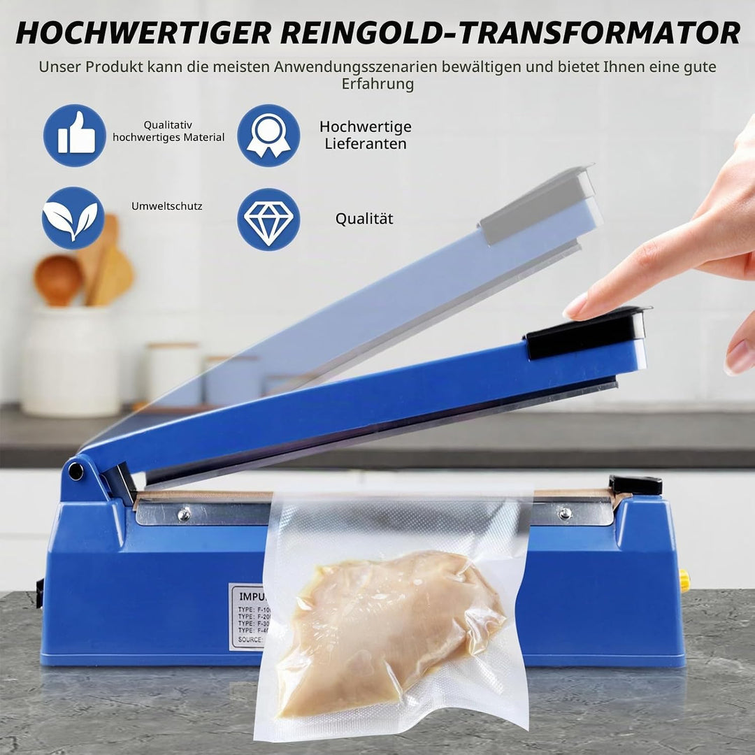 Folienschweissgerät, Heisssiegelgerät 300mm mit Temperaturkontrolle, Versiegelungsgerät, Tüten schwe