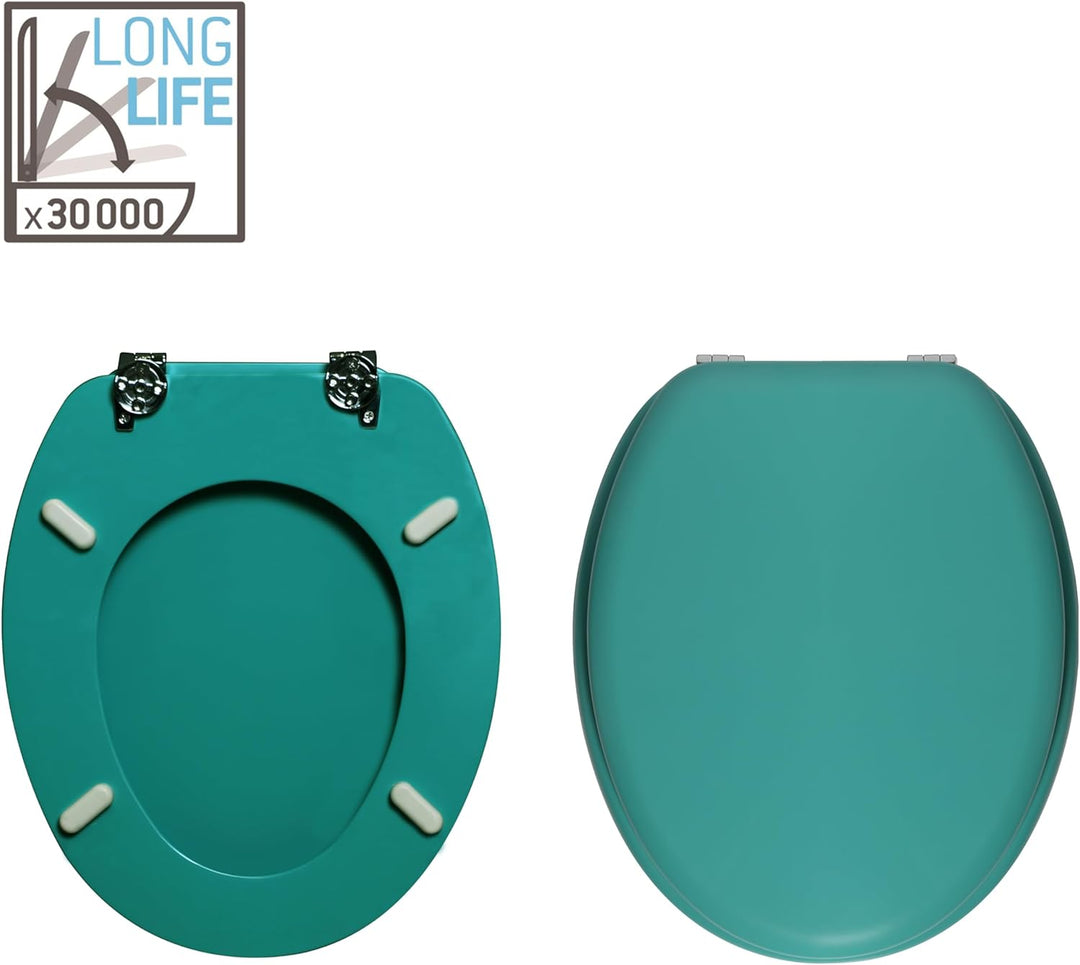 SENSEA - Toilettendeckel POP - Oval - Max 150 kg - MDF FSC - Türkisgrün - Toilettendeckel - Klodecke