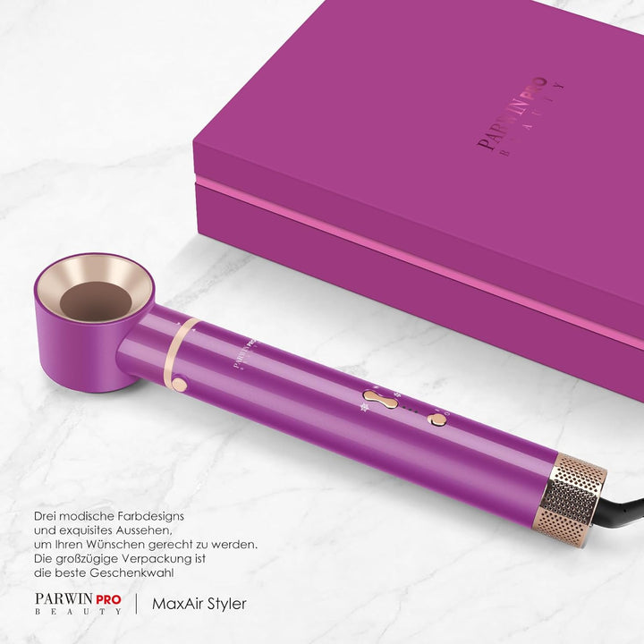 5 IN 1 MaxAIR Styler, PARWIN PRO BEAUTY Haartrockner Warmluftbürste Set, Rundbürstenföhn, Lockenstab