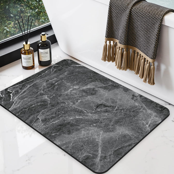 DEXI Badematte rutschfest 50 x 80 cm, Super Absorbierende Badezimmerteppich, schnelltrocknende Badvo