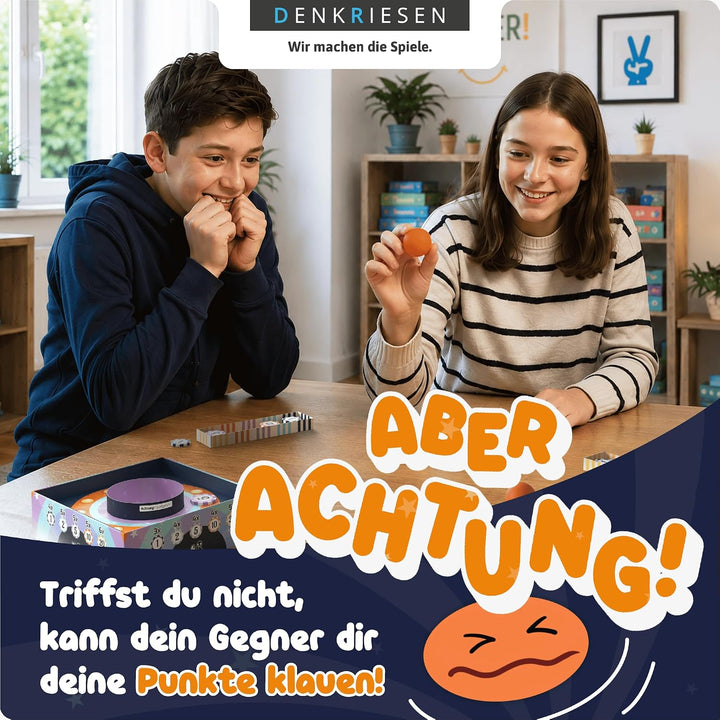 DENKRIESEN Bounce It! – Geschicklichkeitsspiel mit Bällen | Rasantes Familienspiel & Partyspiel für