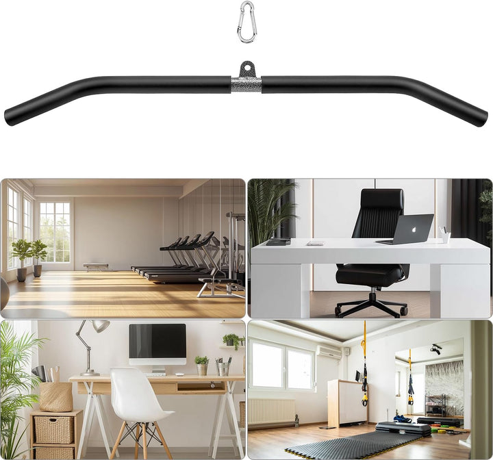 QWORK® 85 cm Latzugstange, Fitness-Latzugstange, für Trizepsdrücken und Krafttraining für den Oberkö