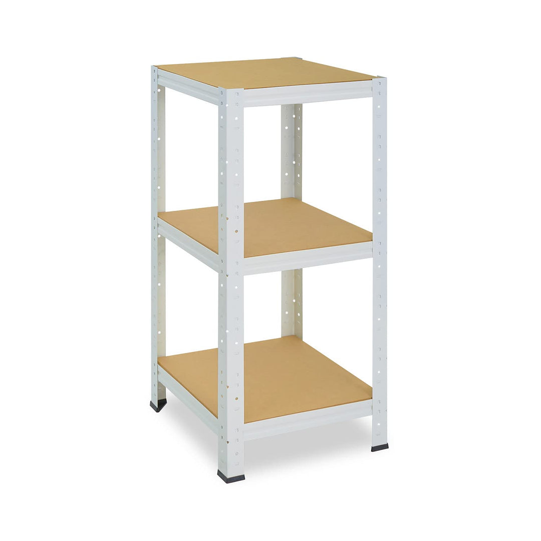 shelfplaza® 90x50x50cm Home Schwerlastregal weiss/Metallregal mit 3 Böden/Kellerregal Metall, Garage