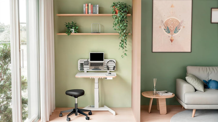 Leitz Ergo Höhenverstellbarer Sitzhocker (46–59 cm) mit Rollen, Bürohocker mit Sitzpolster, Ergonomi