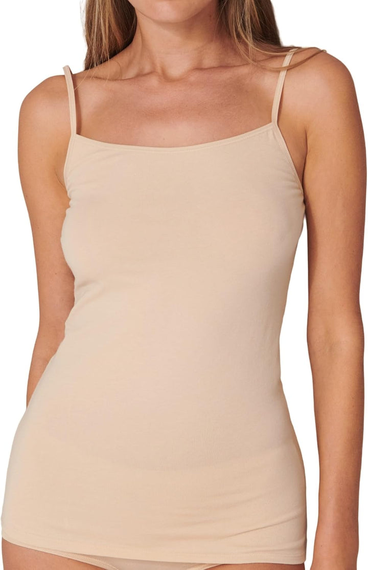 Schiesser Damen 2 PACK Spaghetti Top Unterhemd Bio Baumwolle - 95/5 Organic 34 Haut_174388, 34 Haut_